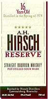 A H Hirsch 16yr Bourbon Photo
